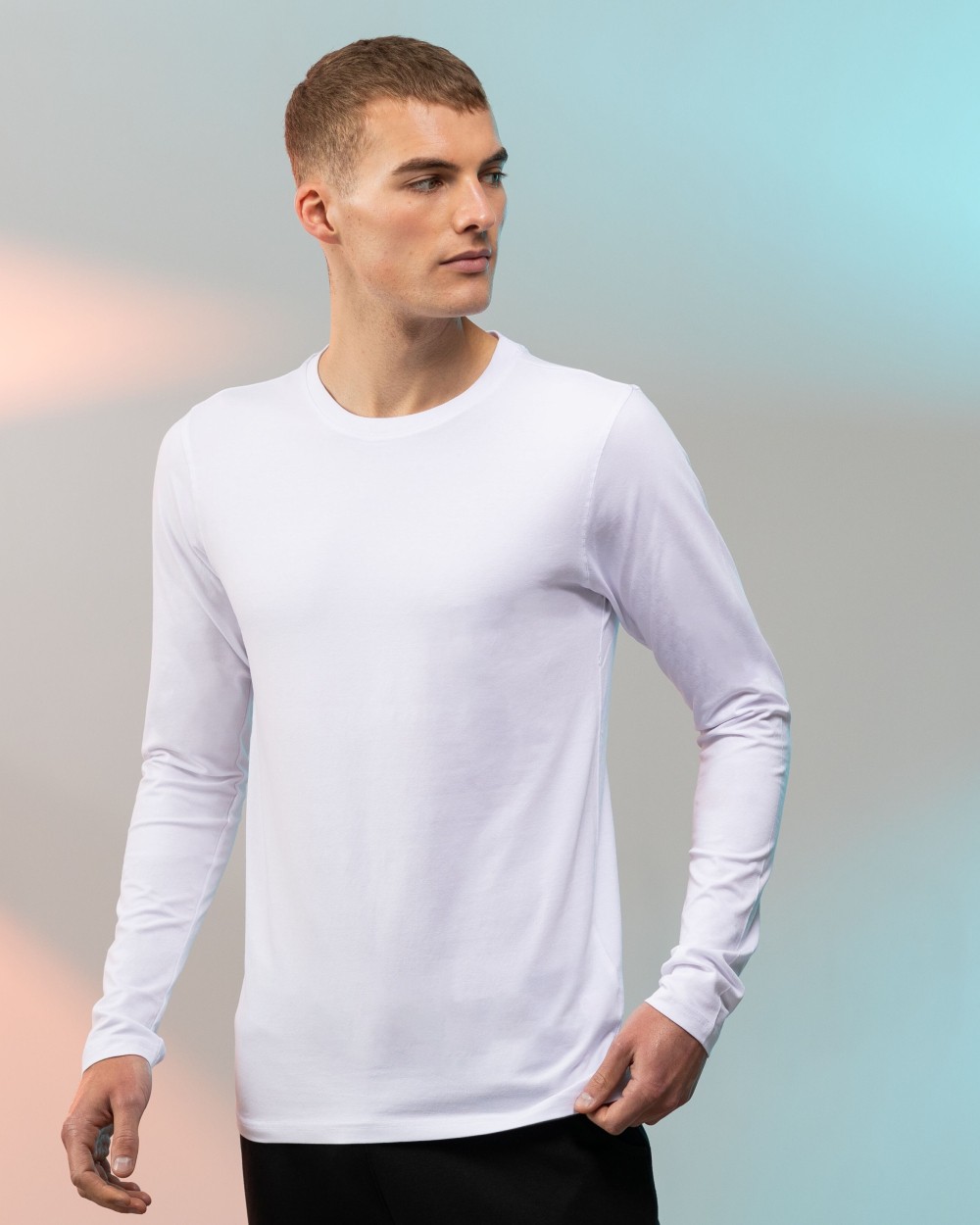 SKINNIFIT MEN'S FEEL GOOD LONG-SLEEVE STRETCH T T-Shirts personalisierbar