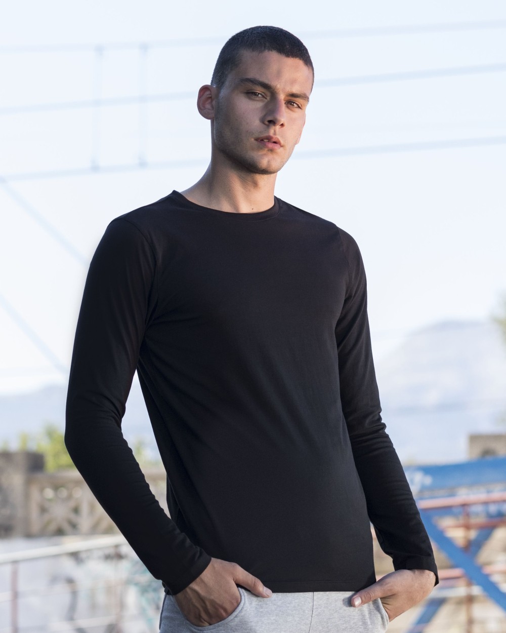 T-Shirts personnalisable SKINNIFIT MEN'S FEEL GOOD LONG-SLEEVE STRETCH T