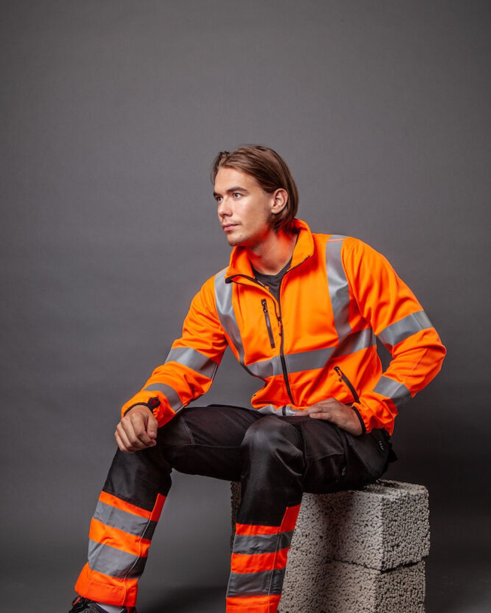 PROJOB 6105 LEICHTE SOFTSHELL JACKE EN ISO 20471 KLASSE 3 Softshells personalisierbar