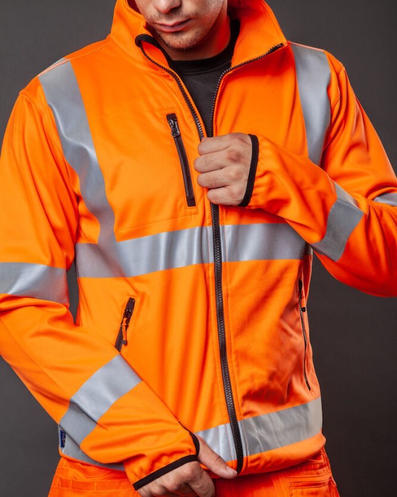 PROJOB 6105 LEICHTE SOFTSHELL JACKE EN ISO 20471 KLASSE 3 Softshells personalisierbar
