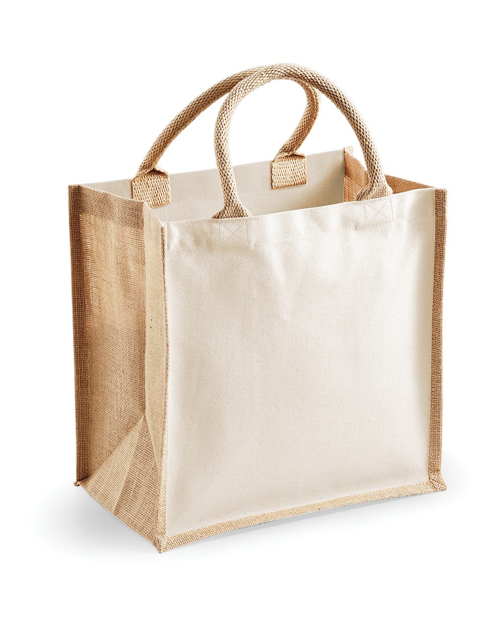 Tote bags WESTFORDMILL Printers' midi jute tote voor bedrukking &amp; borduring