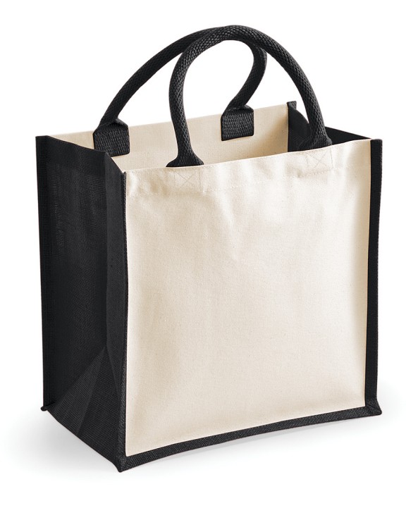 Tote bags WESTFORDMILL Printers' midi jute tote voor bedrukking &amp; borduring