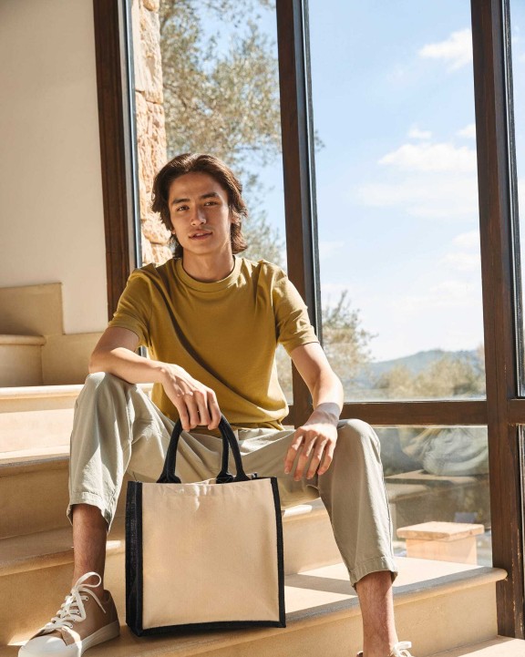 Tote bags WESTFORDMILL Printers' midi jute tote voor bedrukking &amp; borduring
