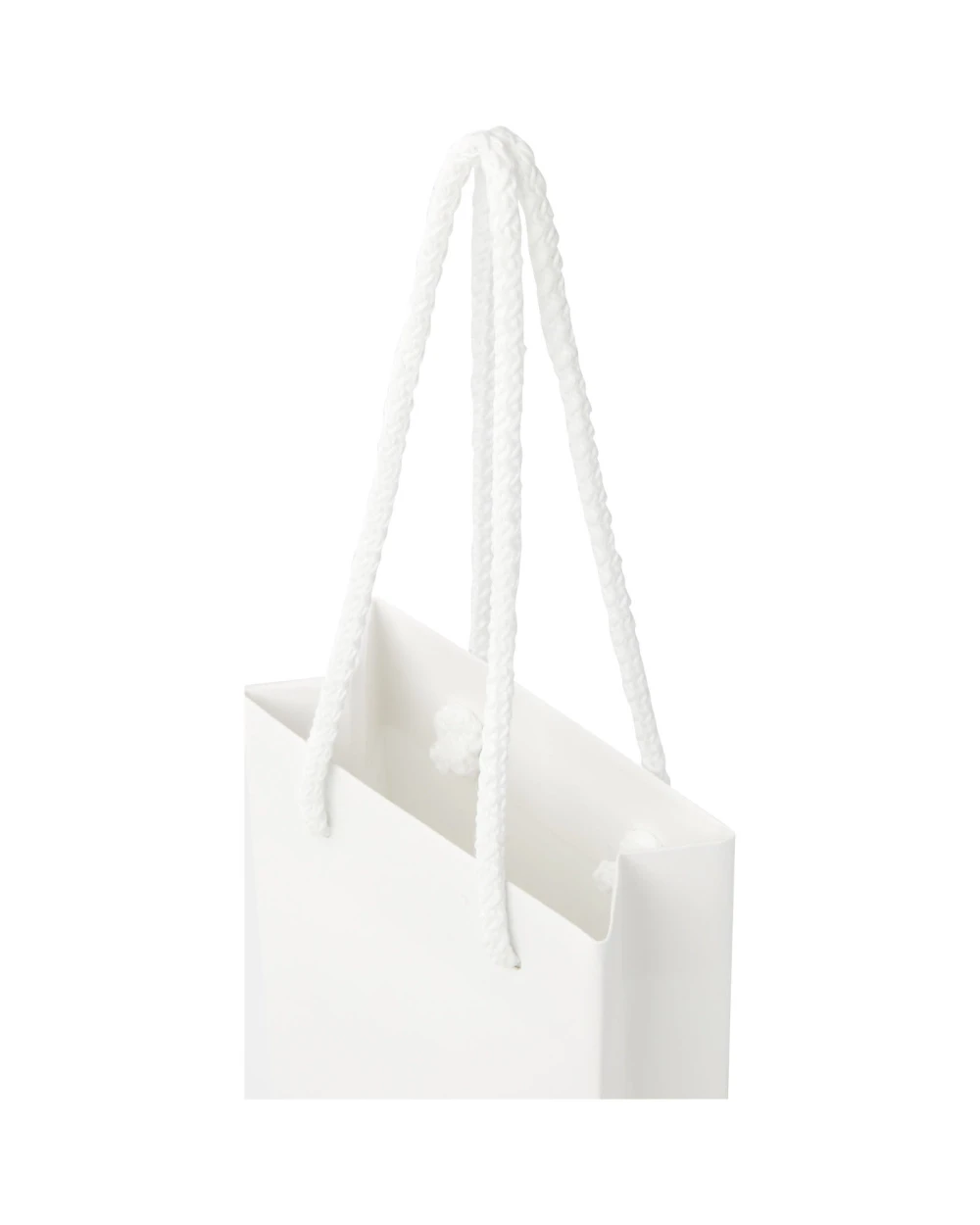 Tassen & Zakken 4DO Handgemaakte 170 g/m2 integra papieren tas van met PP woven handgrepen - 9,5 x 4 x 17 cm voor bedrukking &amp; borduring