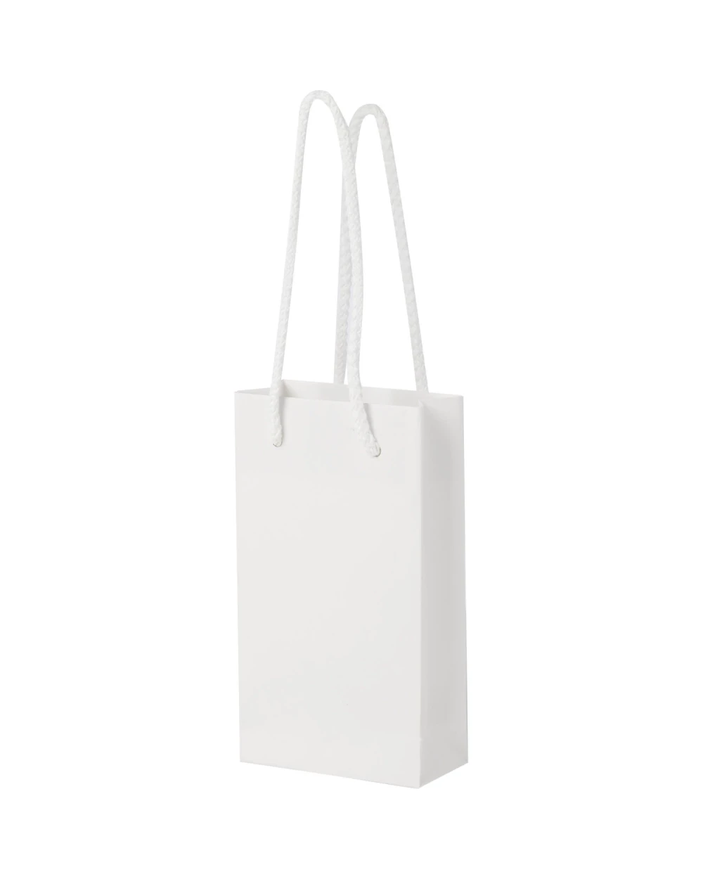 Sacs & Bagagerie personnalisable 4DO Sac en papier 170 g/m2 intégra fait à la main avec poignées torsadées en plastique, 9,5 x 4 x 17 cm