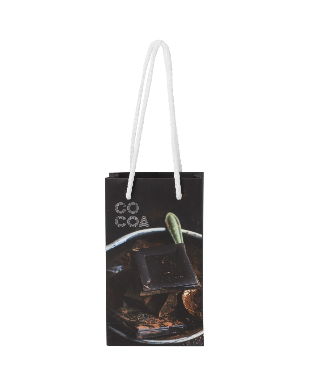 Tassen & Zakken 4DO Handgemaakte 170 g/m2 integra papieren tas van met PP woven handgrepen - 9,5 x 4 x 17 cm voor bedrukking &amp; borduring