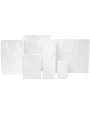 Tassen & Zakken 4DO Handgemaakte 170 g/m2 integra papieren tas van met PP woven handgrepen - 9,5 x 4 x 17 cm voor bedrukking &amp; borduring