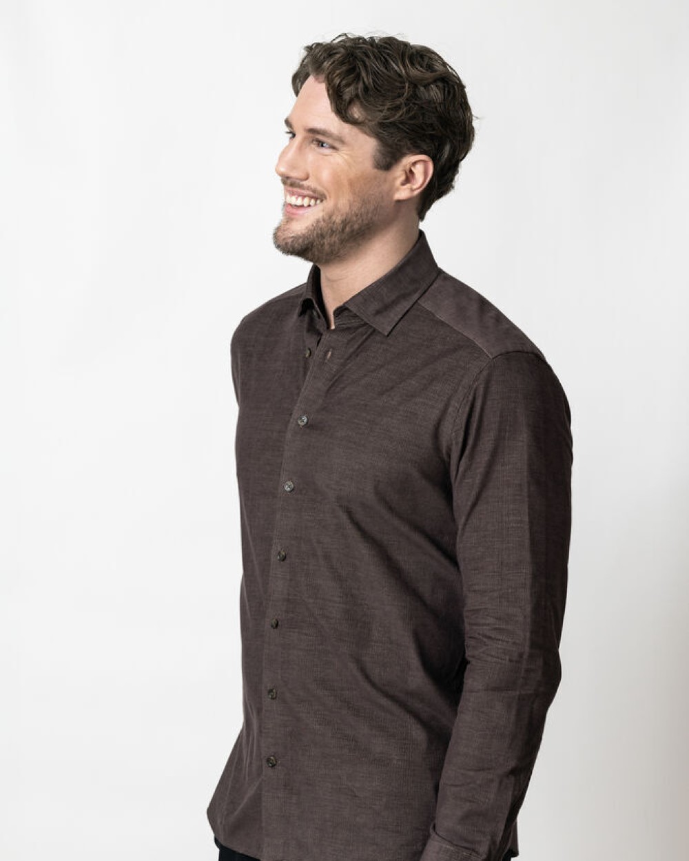 J. HARVEST & FROST IB134 Micro Cord Tailored Hemden personalisierbar