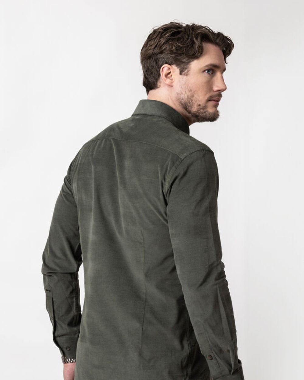 J. HARVEST & FROST IB134 Micro Cord Tailored Hemden personalisierbar