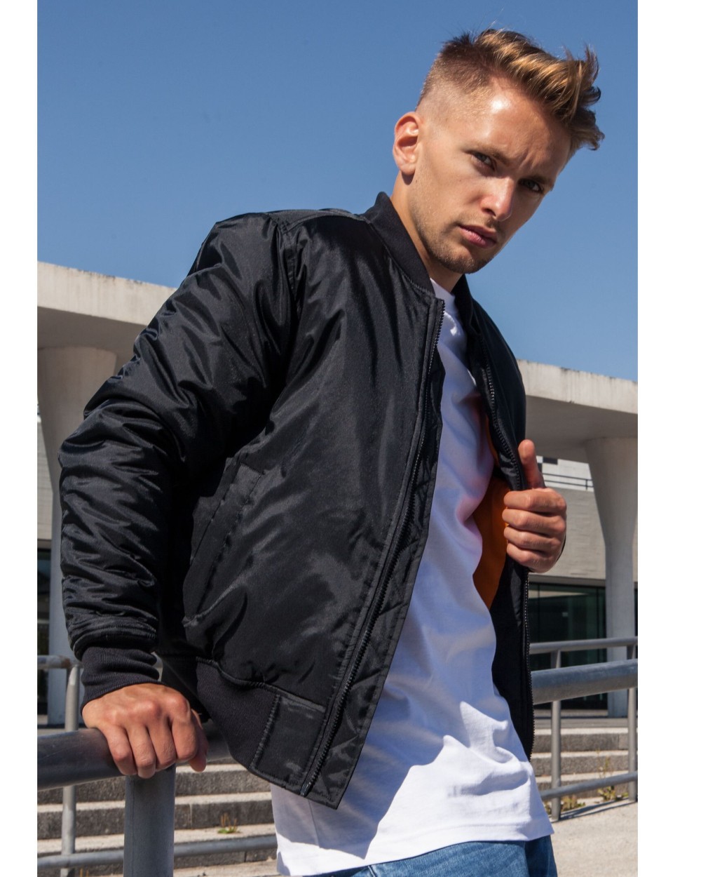 Jassen BUILD YOUR BRAND BOMBER JACKET voor bedrukking &amp; borduring