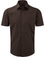 RUSSELL Men's Short Sleeve Easy Care Fitted Shirt Hemden personalisierbar