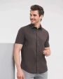 RUSSELL Men's Short Sleeve Easy Care Fitted Shirt Hemden personalisierbar
