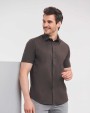RUSSELL Men's Short Sleeve Easy Care Fitted Shirt Hemden personalisierbar