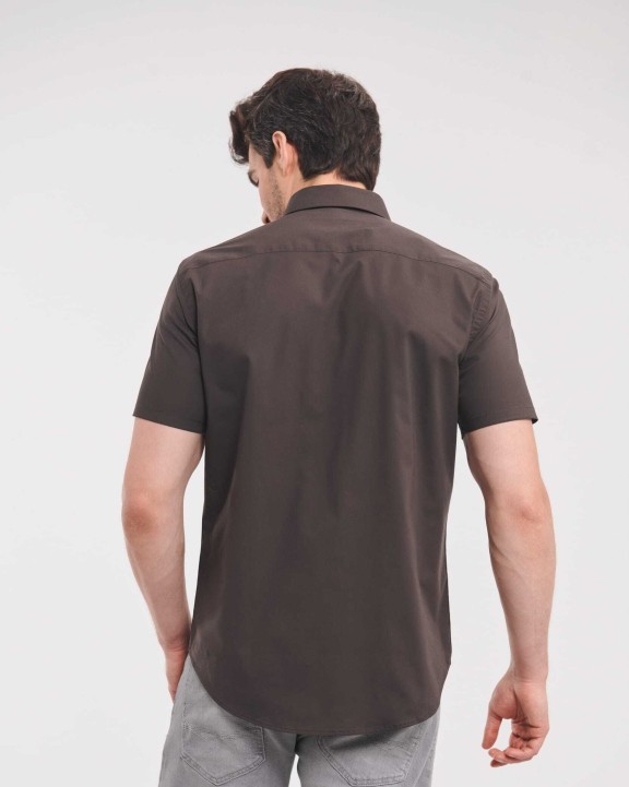 RUSSELL Men's Short Sleeve Easy Care Fitted Shirt Hemden personalisierbar