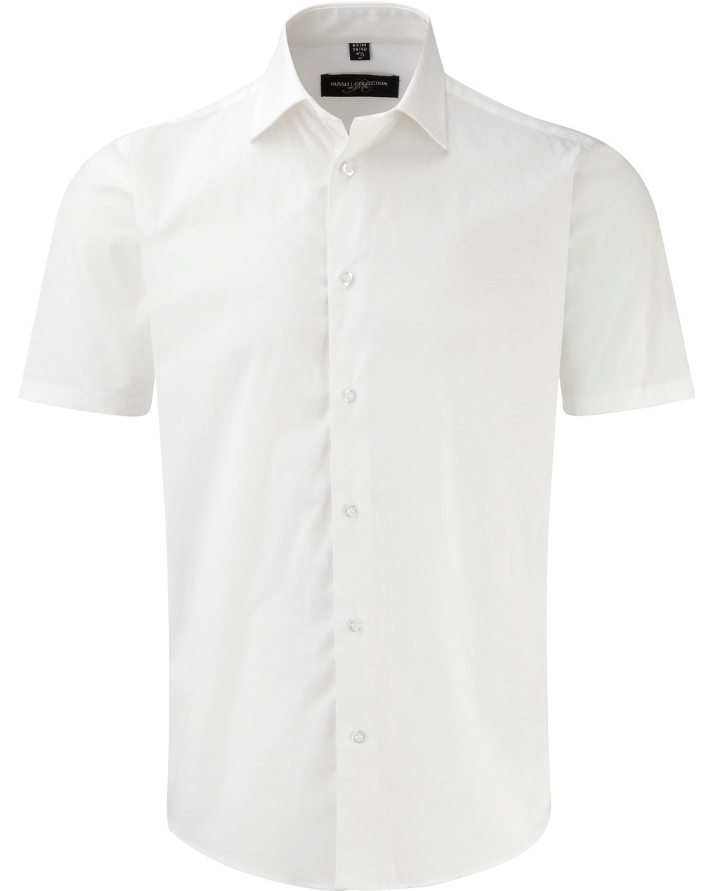 RUSSELL Men's Short Sleeve Easy Care Fitted Shirt Hemden personalisierbar