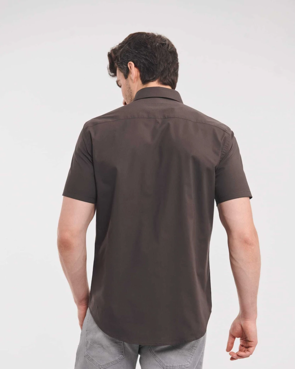 Hemden RUSSELL Men's Easy Care Fitted overhemd met korte mouwen voor bedrukking &amp; borduring