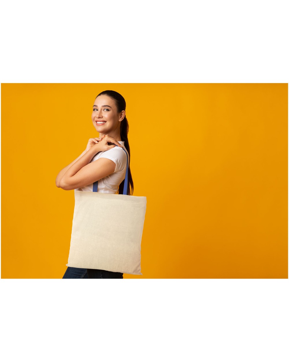 Sacs & Bagagerie personnalisable 4DO Sac coton Nevada 100 gr/m² avec poignées de couleur 7L