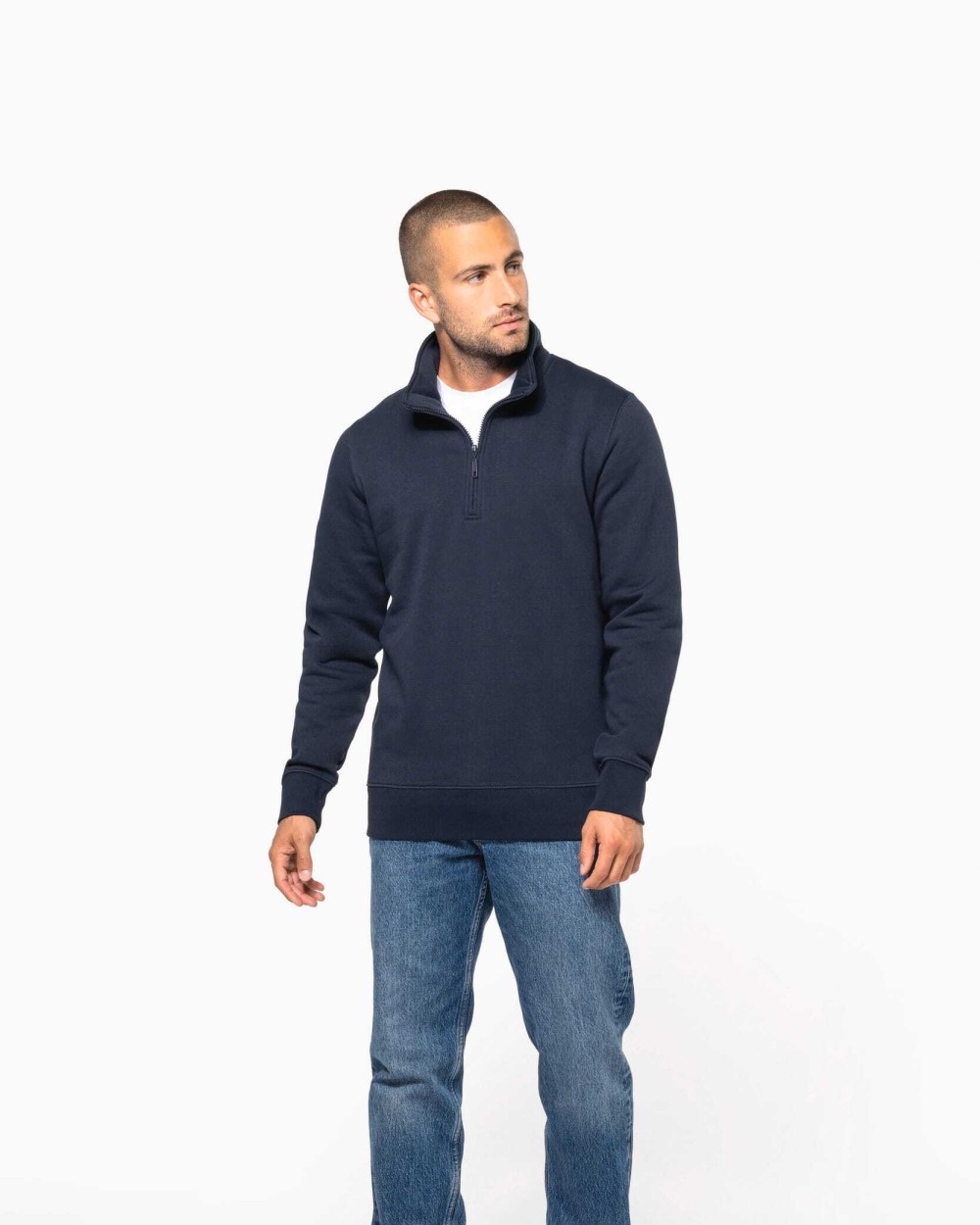 Sweat-shirts personnalisable KARIBAN Sweat-shirt col zippé homme