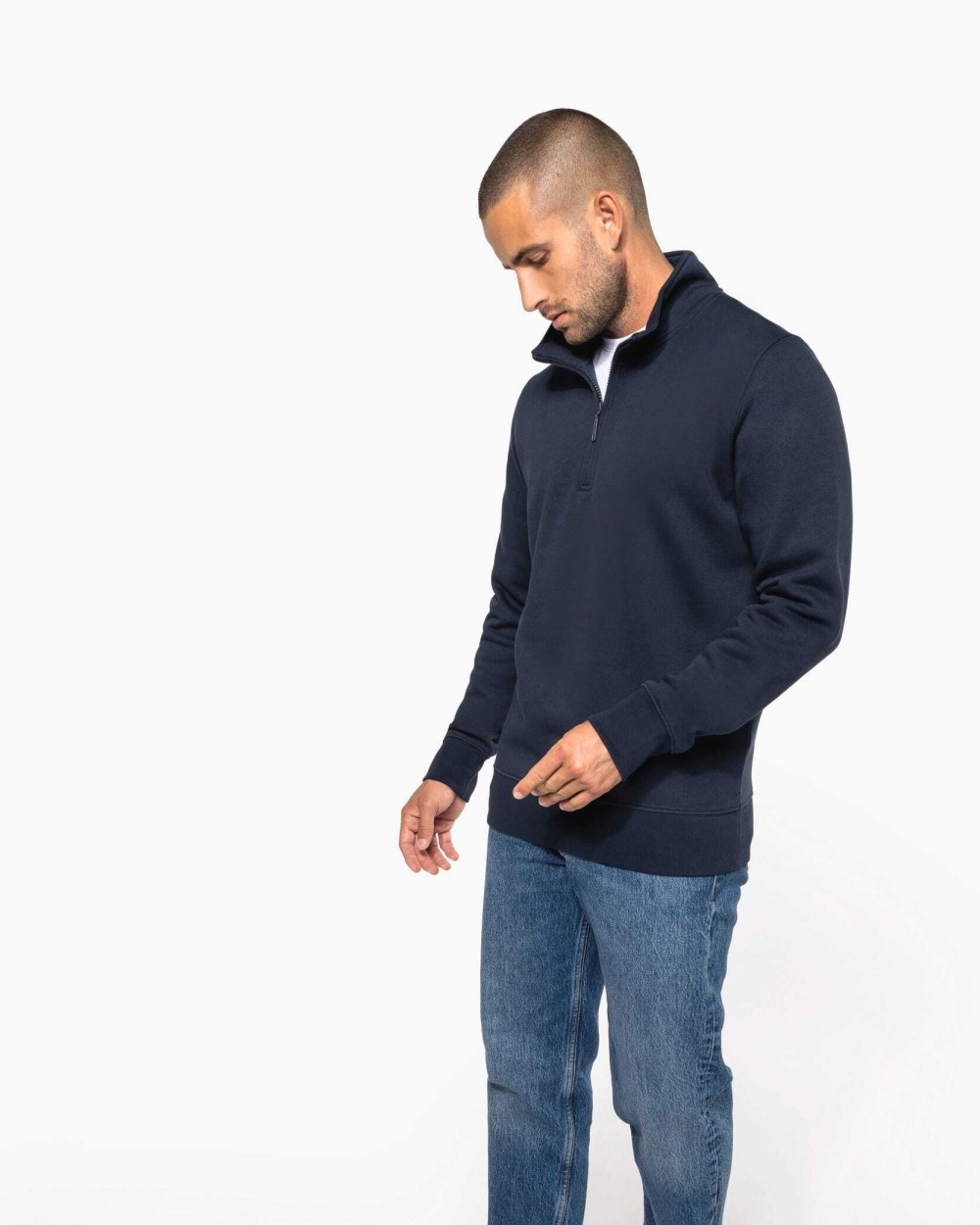 Sweat-shirts personnalisable KARIBAN Sweat-shirt col zippé homme