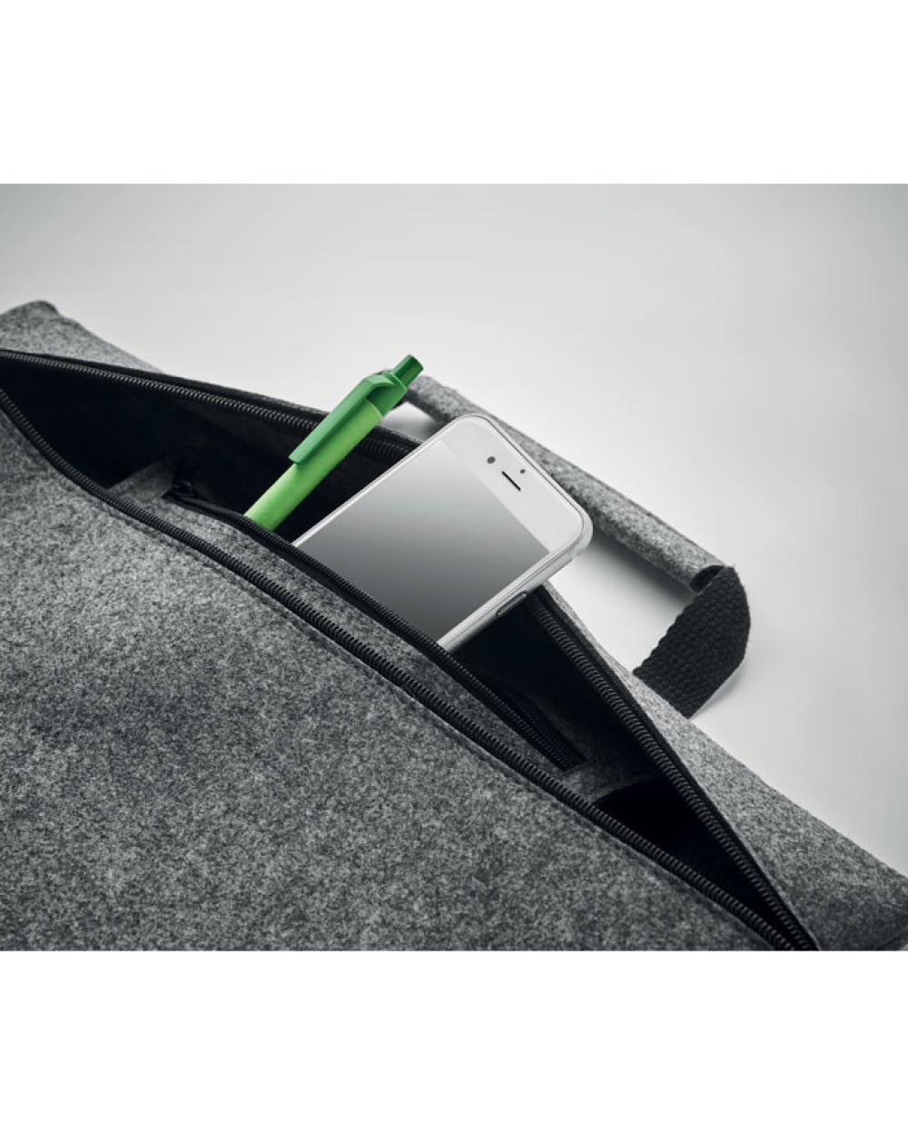 Tassen & Zakken 4DO RPET vilt laptop tas met rits voor bedrukking &amp; borduring