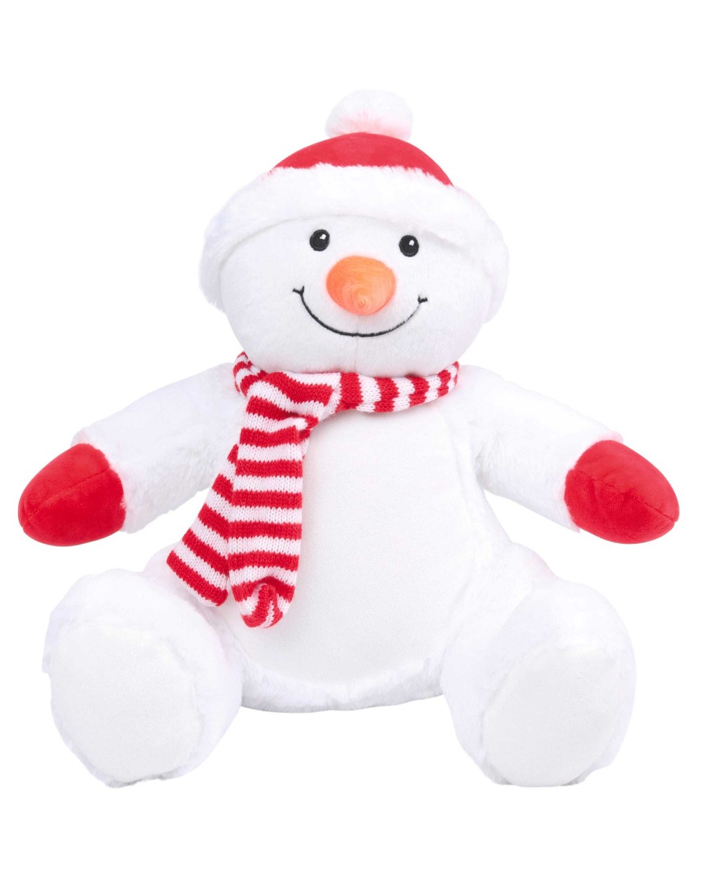 MUMBLES Plüschtier Schneemann mit Reißverschluss Zubehör personalisierbar