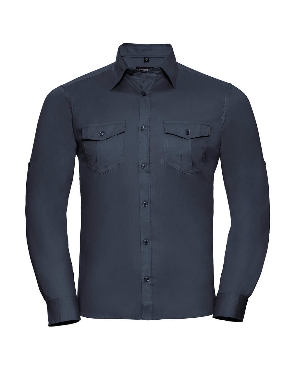 RUSSELL Men's Roll Sleeve Shirt LS  Hemden personalisierbar