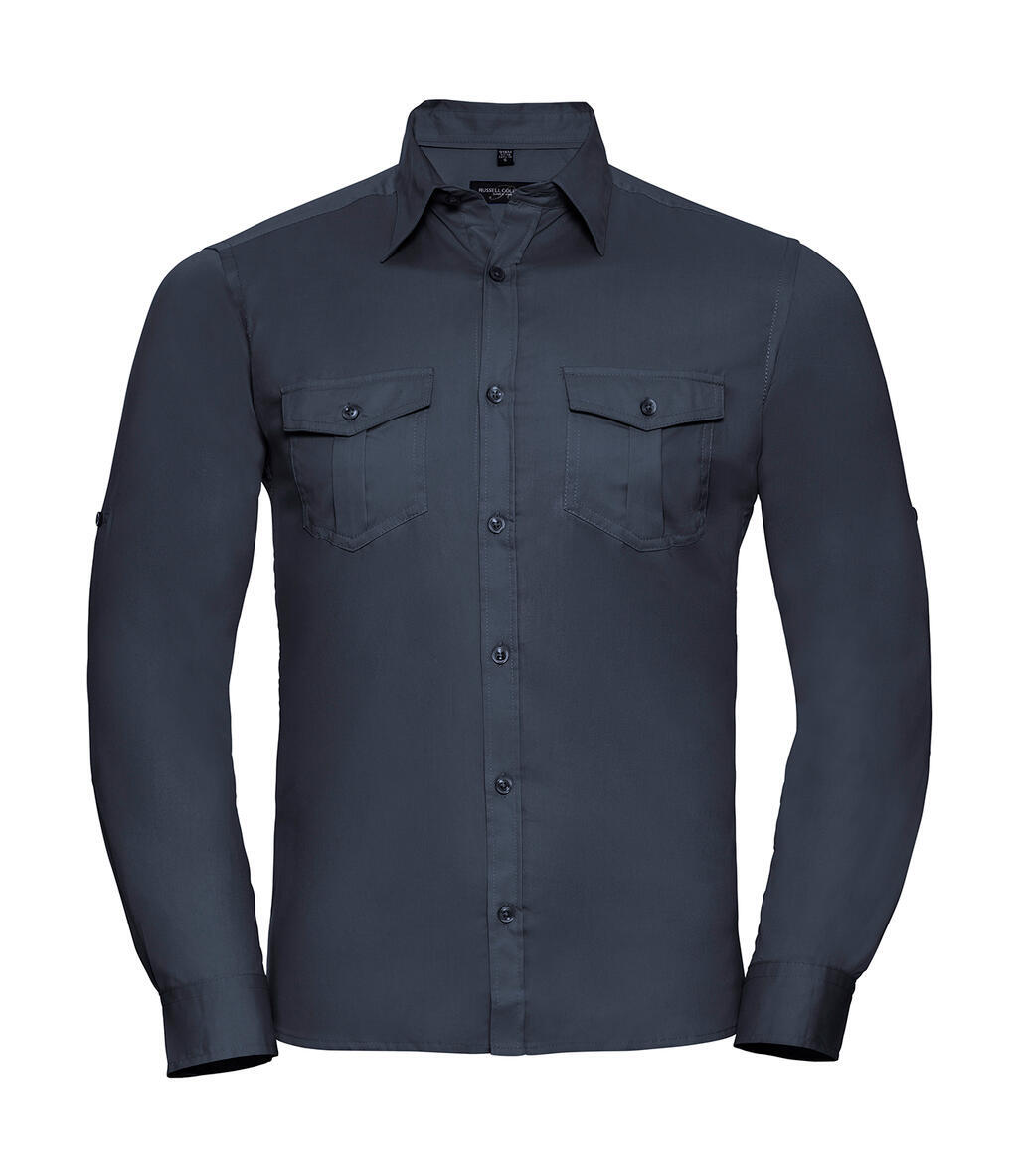 Hemden RUSSELL Roll Sleeve Shirt Long Sleeve voor bedrukking &amp; borduring