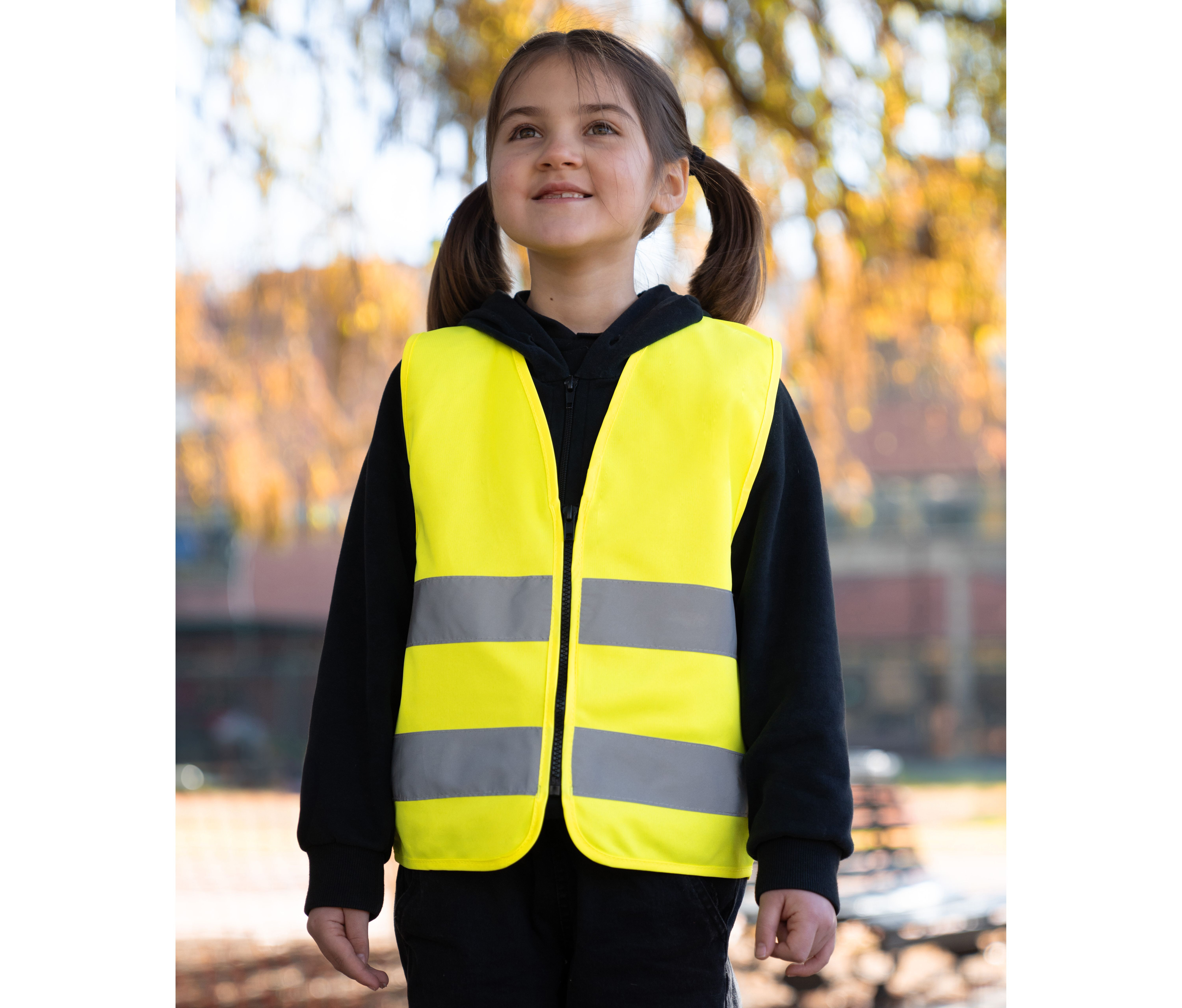 Gilets de sécurité personnalisable KORNTEX SAFETY VEST FOR KIDS WITH ZIPPER