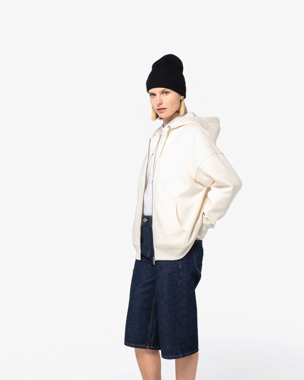 Sweat-shirts personnalisable NATIVE SPIRIT Sweat-shirt écoresponsable zippé à capuche oversize unisexe