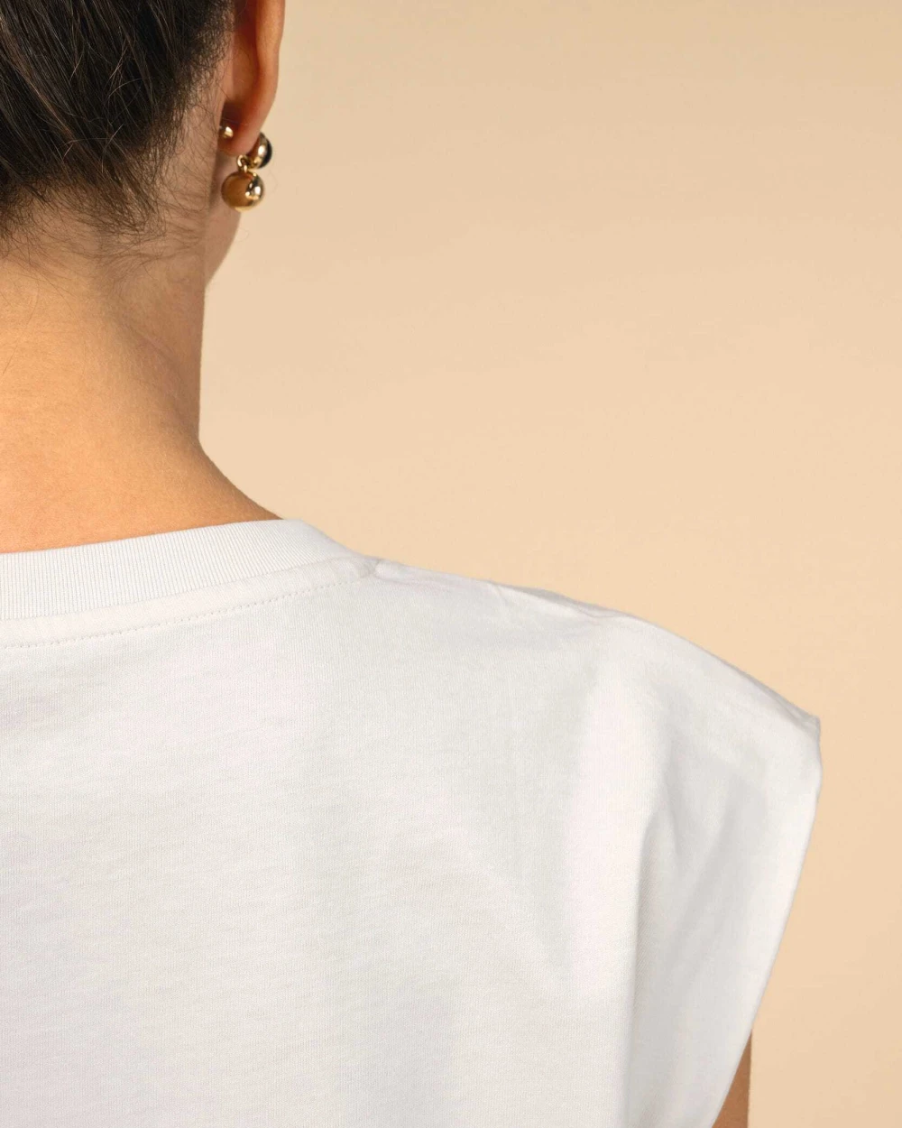 SPASSO Nachhaltiges ärmelloses Damen-T-Shirt mit Schulterpolstern T-Shirts personalisierbar
