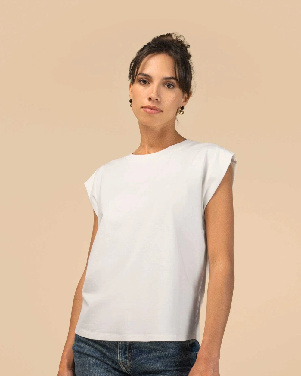 T-Shirts personnalisable SPASSO T-shirt écoresponsable sans manches à épaulettes femme