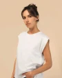 SPASSO Nachhaltiges ärmelloses Damen-T-Shirt mit Schulterpolstern T-Shirts personalisierbar