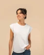 SPASSO Nachhaltiges ärmelloses Damen-T-Shirt mit Schulterpolstern T-Shirts personalisierbar