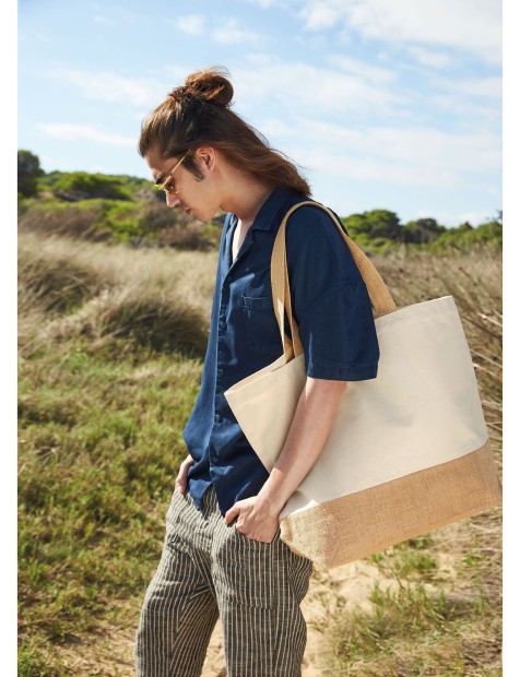 Tote bags à personnaliser WESTFORDMILL JUTE BASE CANVAS TOTE XL 