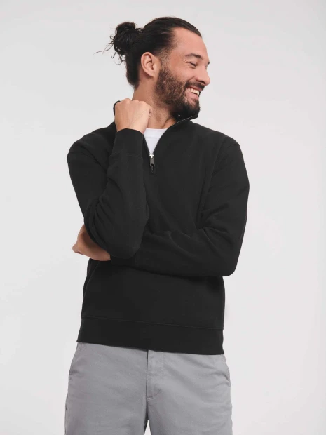 Sweat-shirts à personnaliser RUSSELL Sweat Col Zippé Authentic 