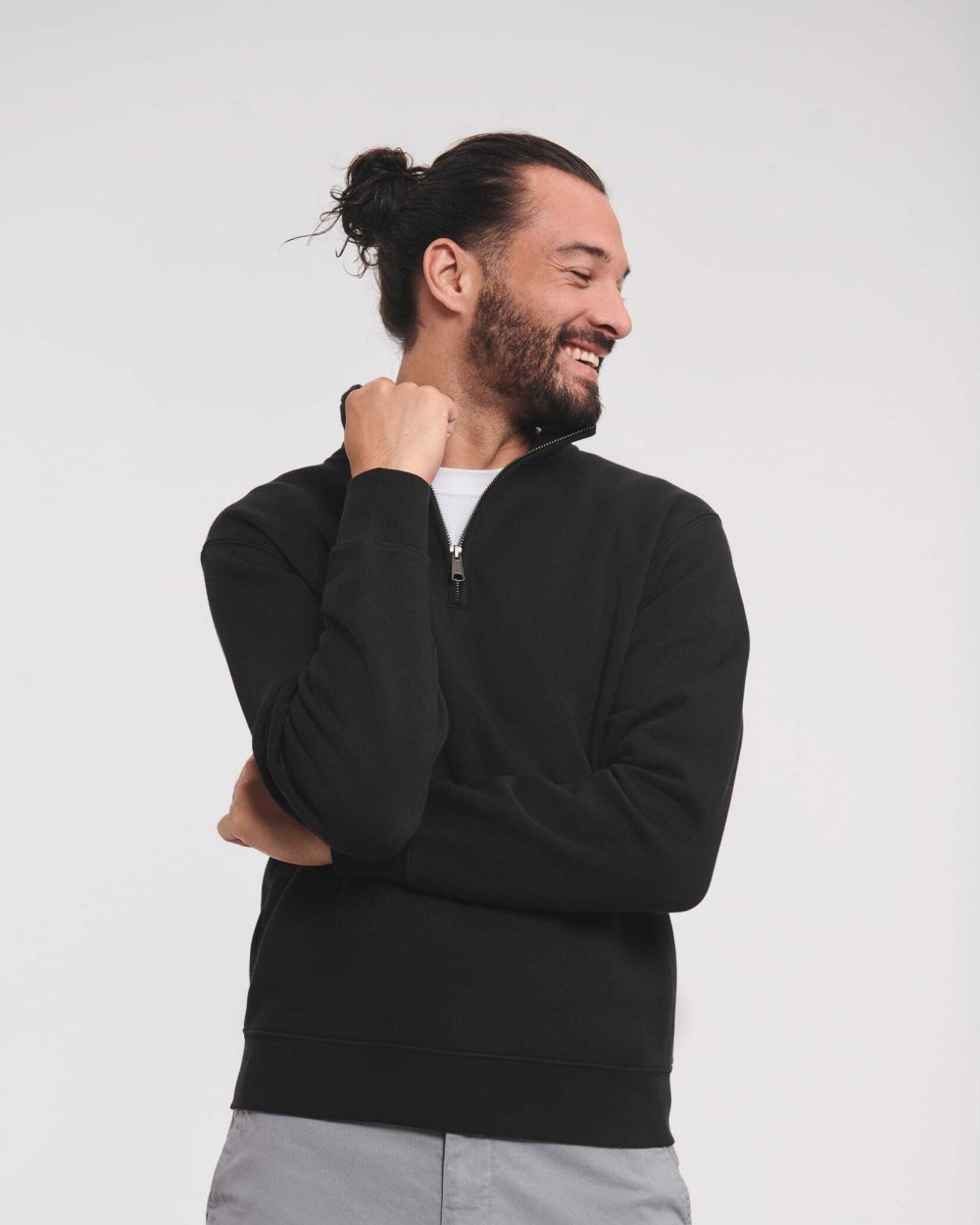 RUSSELL Sweatshirt mit Reißverschlusskragen Authentic Sweatshirts personalisierbar