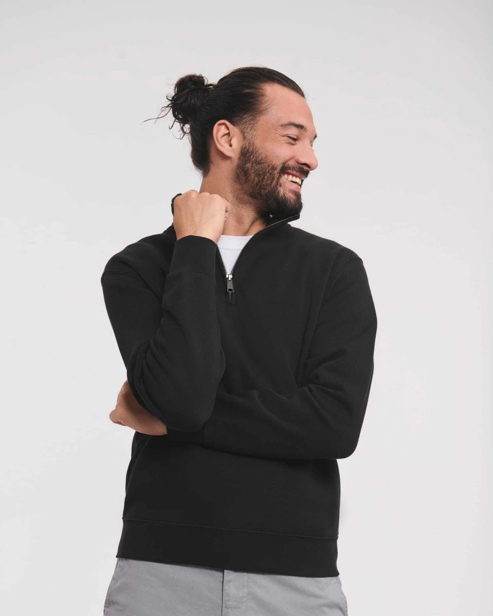 Sweat-shirts personnalisable RUSSELL Sweat Col Zippé Authentic
