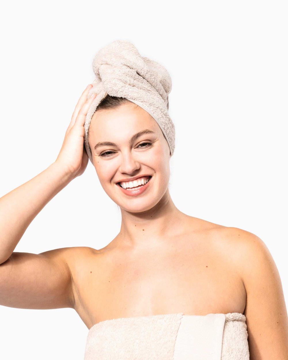 Bad artikelen KARIBAN Biologische handdoek 100 x 50 cm voor bedrukking &amp; borduring