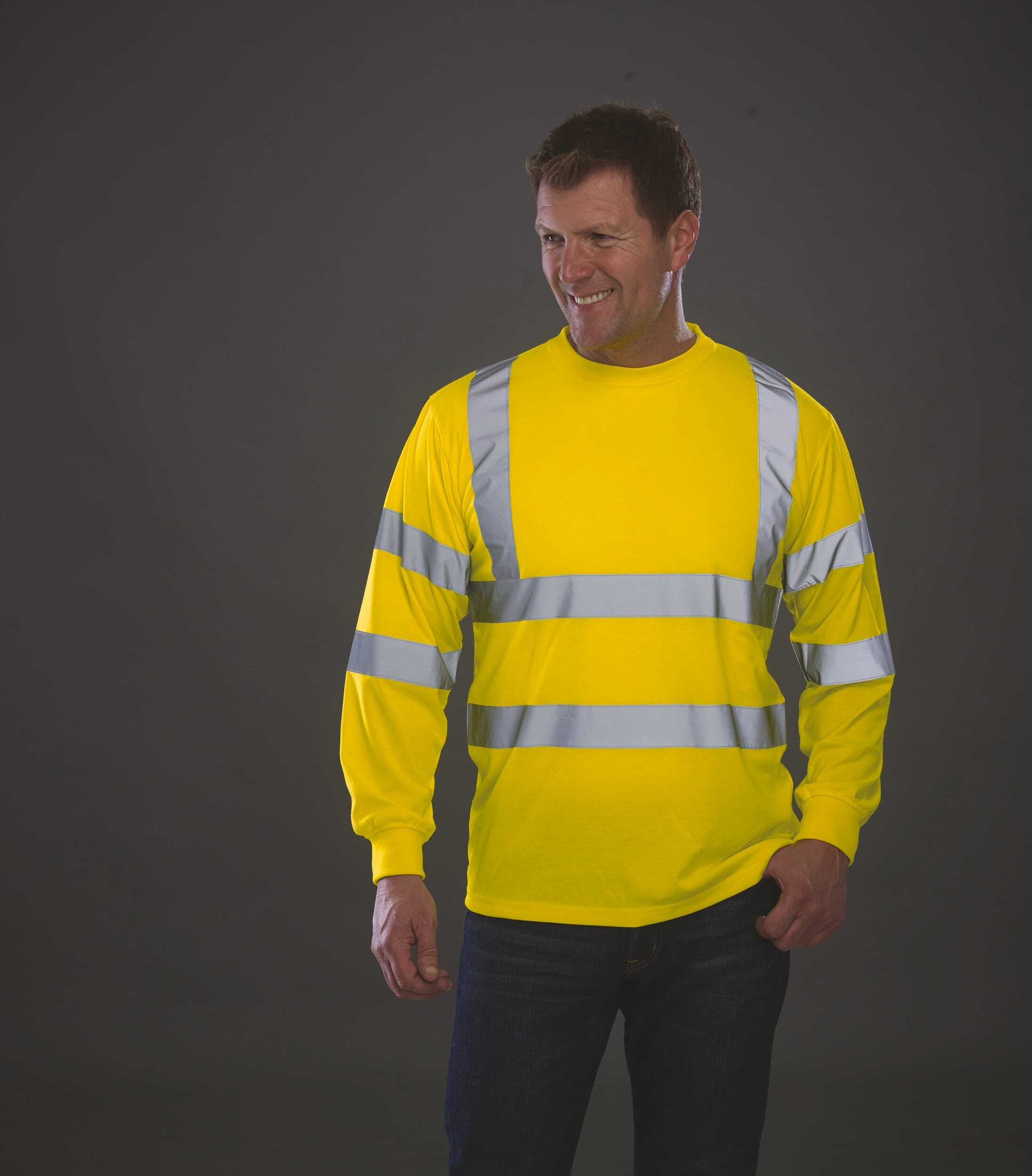 T-shirts YOKO Hi-Vis T-shirt lange mouwen voor bedrukking &amp; borduring