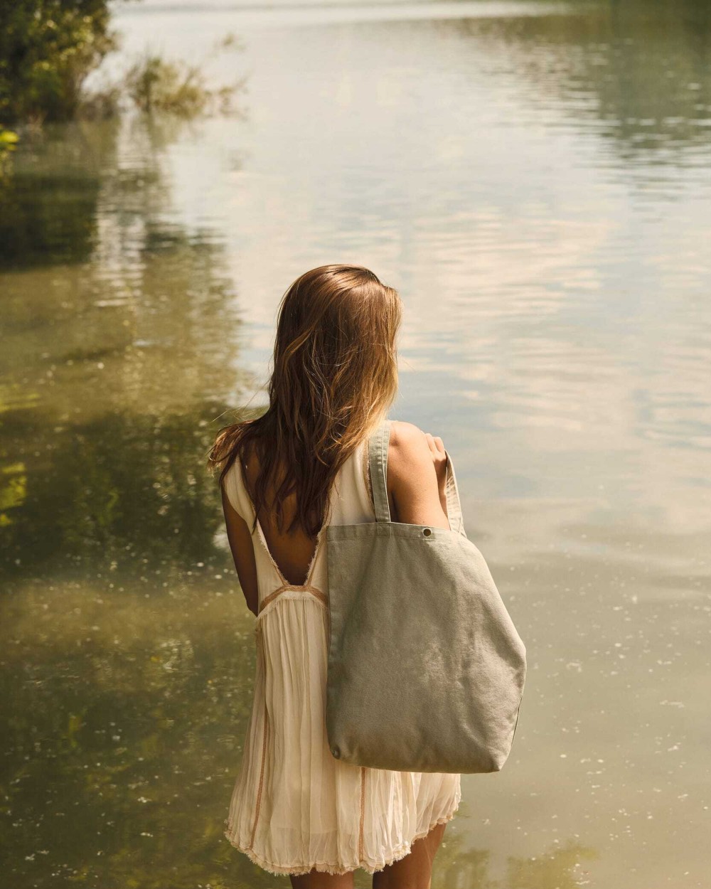 Tote bags personnalisable KIMOOD Sac shopping délavé en coton