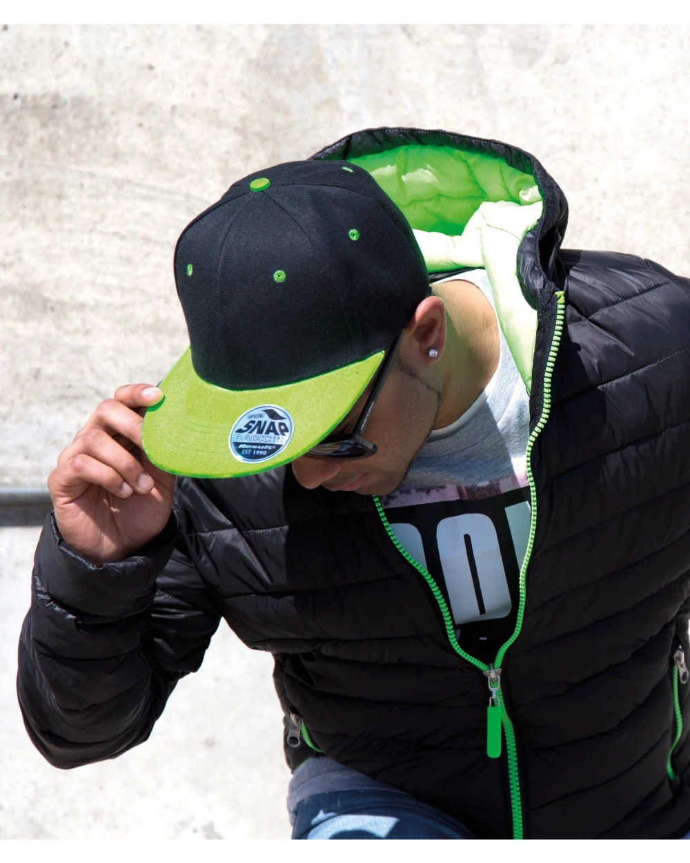 Petjes RESULT Tweekleurige bronx original snapbackpet met platte klep voor bedrukking &amp; borduring