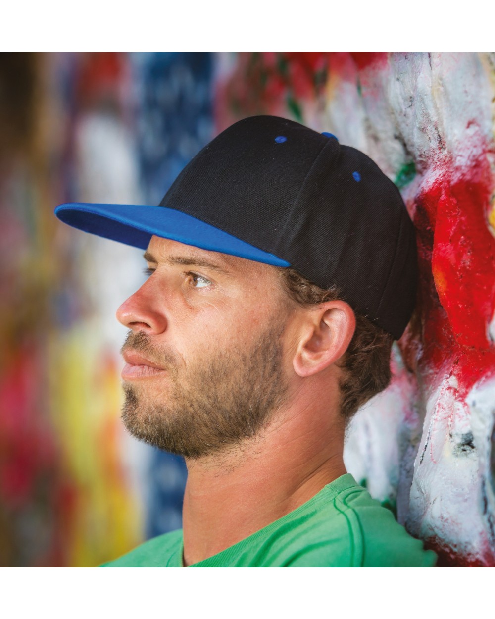 Petjes RESULT Bronx Original Flat Peak Snapback Dual Colour Cap voor bedrukking &amp; borduring