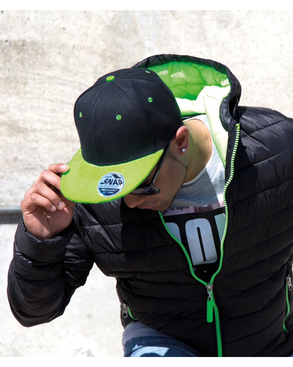 Petjes RESULT Tweekleurige bronx original snapbackpet met platte klep voor bedrukking &amp; borduring