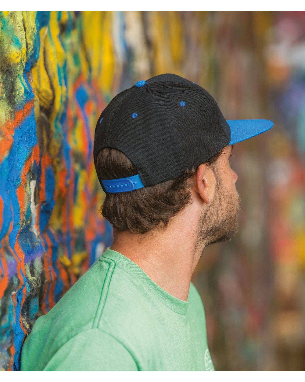 RESULT Bronx Original Flat Peak Snapback Dual Colour Cap Kappen personalisierbar
