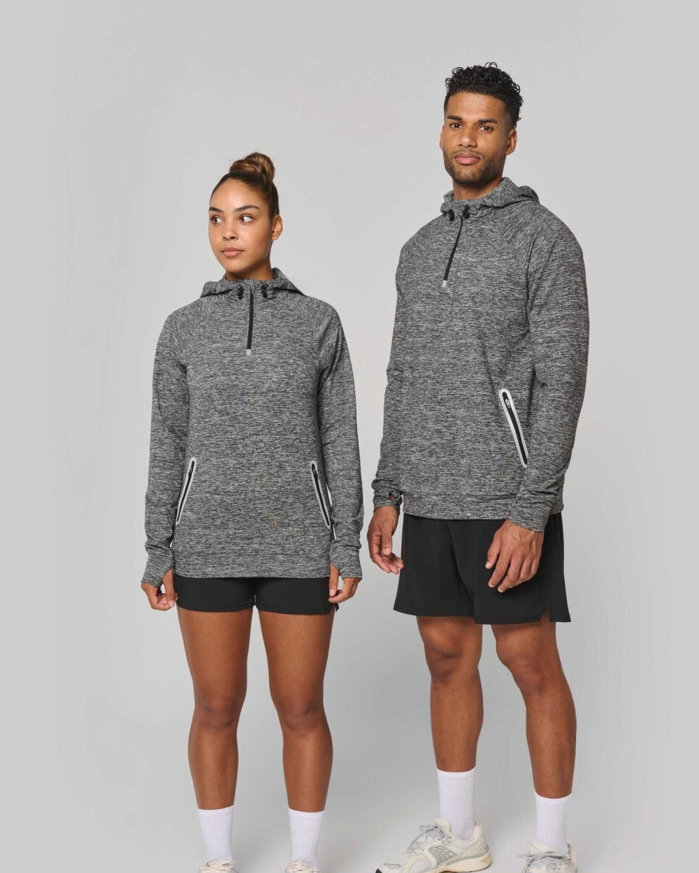 PROACT Kapuzen-Sweatshirt 1/4 Sport-Reißverschluss Unisex Sweatshirts personalisierbar