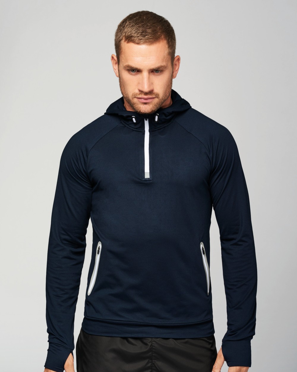 Sweat-shirts personnalisable PROACT Sweat-shirt à capuche 1/4 zip sport unisexe