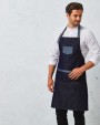 PREMIER Domain - Contrast denim bib apron Schürzen personalisierbar