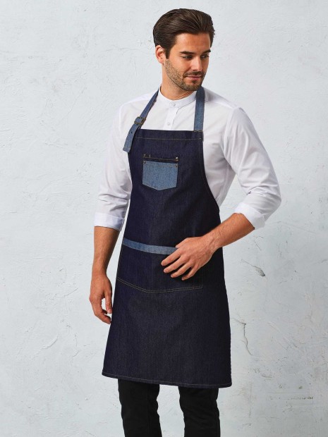 Tabliers à personnaliser PREMIER Tablier Denim à bavette "Domain" 