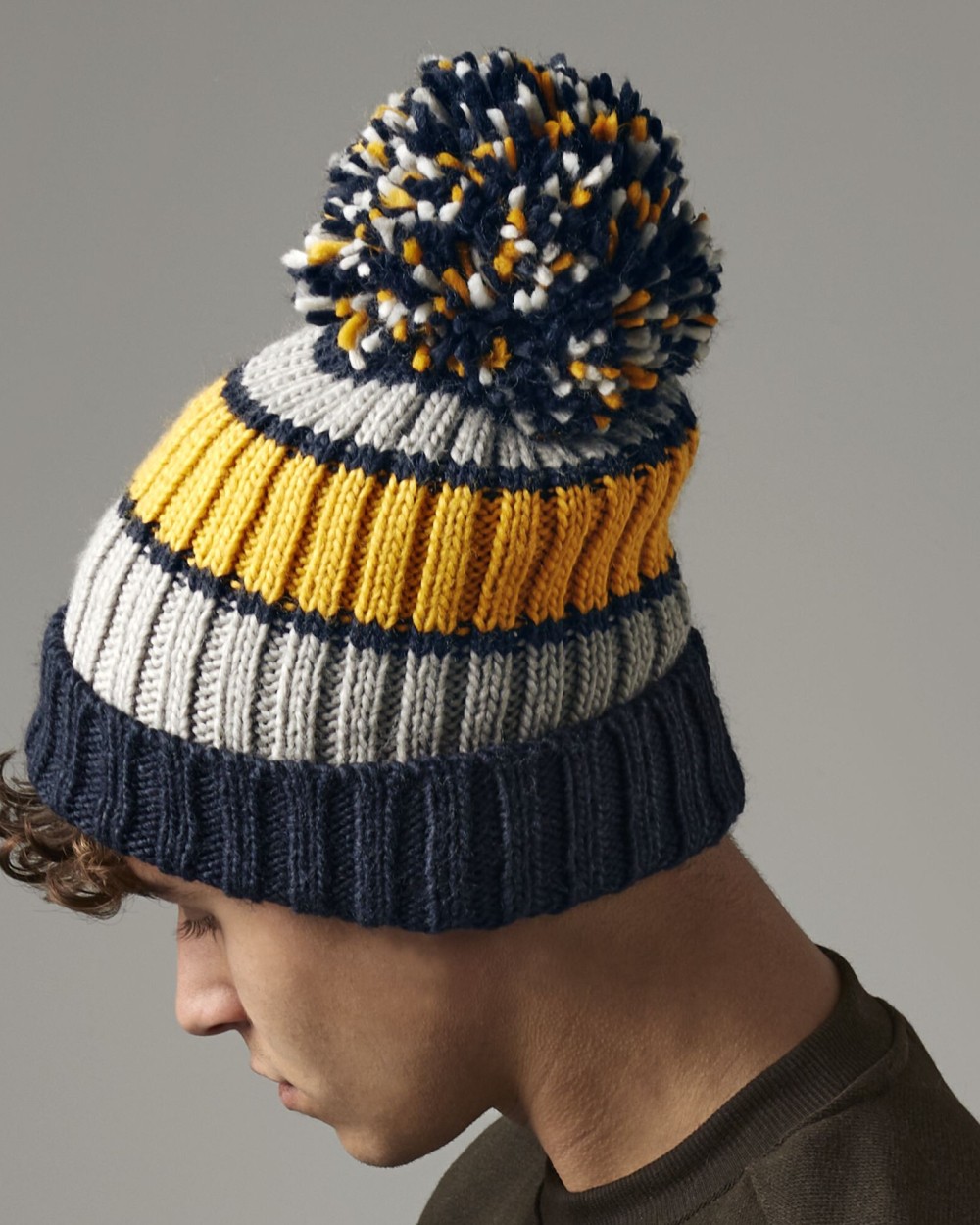 Mutsen BEECHFIELD HYGGE STRIPED BEANIE voor bedrukking &amp; borduring