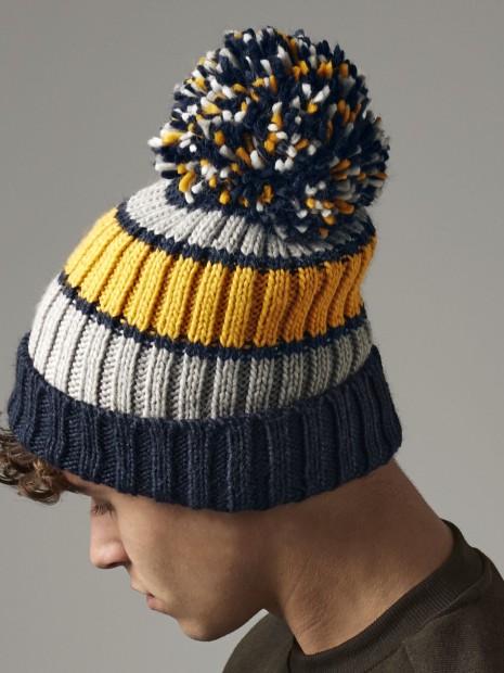Bonnets à personnaliser BEECHFIELD HYGGE STRIPED BEANIE 